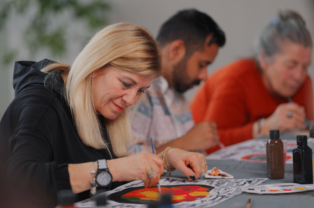 Adults in art therapy