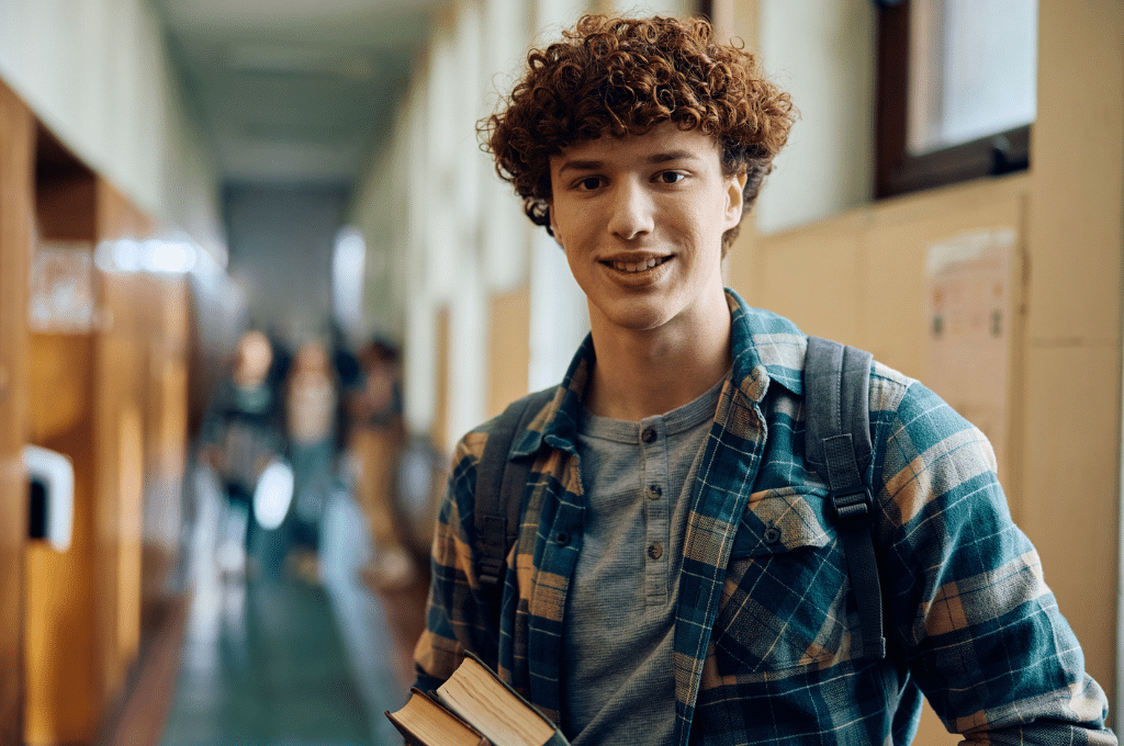 Male Freshman in college